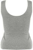 Grey Ribbed WATCH Slogan Tank Top