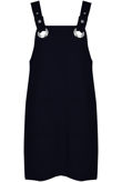 Black O Ring Dungaree Dress
