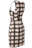 Cream Check Print Day Dress 