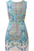 Blue Floral Print Satine Tulip Dress