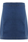 Blue Denim Front Pocket Mini Skirt