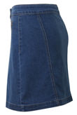 Blue Denim Front Pocket Mini Skirt