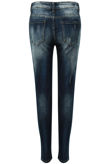 Denim Faded Ripped Embellished Jeans