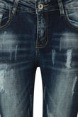 Denim Faded Ripped Embellished Jeans