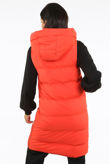 High Shine Sleeveless Long Puffer Jacket