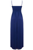 Navy Sequin Detail Pleated Maxi Dress
