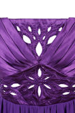 Purple Sequin Detail Pleated Maxi Dress