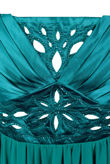 Teal Sequin Detail Pleated Maxi Dress