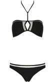Black Mesh Cut Out Bikin Set