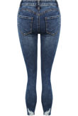 Acid Wash Frayed Ankle Grazers Jeans