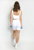 White Ribbed Two Piece Activewear Set