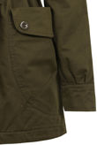 Khaki Fur Hooded Parka With Faux Sheep Skin Lining