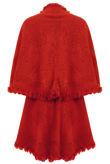 Red Flower Detail Cape Cardigan