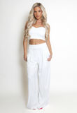 White Wide Leg Trousers