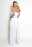 White Wide Leg Trousers