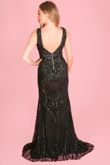 Black Premium Collection Sequin Fish Tail Maxi Dress