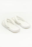 White Pu Padded Thong mule Sandals