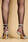 Silver Wrap Around Diamante Bow Heel