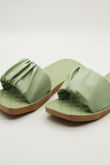 Pastel Green Ruched Sliders