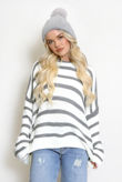 Grey Striped Jumper