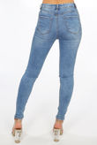 High Waist Push Up Denim Blue Jeans