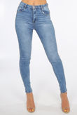 High Waist Push Up Denim Blue Jeans