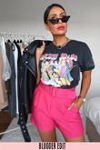 Tailored Belted Shorts In Fuchsia