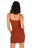 Tan Ribbed Jersey Cami Dress