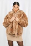 Beige Borg Teddy Jacket