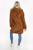 Camel Over-Sized Borg Teddy Coat
