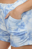 BlueTie Dye Hooded Short Set