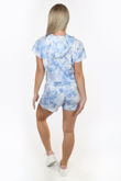 BlueTie Dye Hooded Short Set