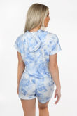 BlueTie Dye Hooded Short Set