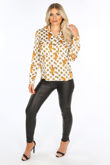 Tiger Print Blouse In White