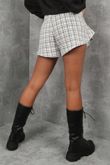 Black Tweed Pocket Ruffle Shorts