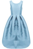 Sky Blue Organza Dip Back Prom Dress