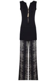 Navy Zip Detail Top & Snake Print Loungewear Set