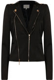Black Multiway Zipped Jacket 