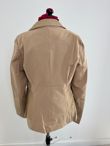 Beige Detail Single Button Blazer with Suede pocket and zip