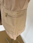 Beige Detail Single Button Blazer with Suede pocket and zip