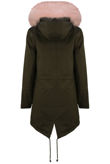 Rose Fur Line Khaki Parka