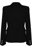Black Double Breasted Tailored Blazer