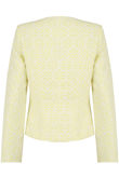 Yellow Floral Print Side Pocketed Blazer 