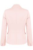 Button Up Side Pocketed pink Blazer