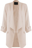 Tailored Waterfall Beige Blazer