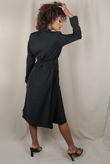 Black Longline Belted Duster Jacket