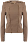 Beige Multiway Zipped Jacket 