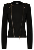 Black Multiway Zipped Jacket 