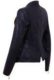 Navy Double Collar Gold Zip Up Jacket