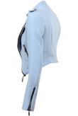 Powder Blue Double Zip Detail Smart Fit Jacket